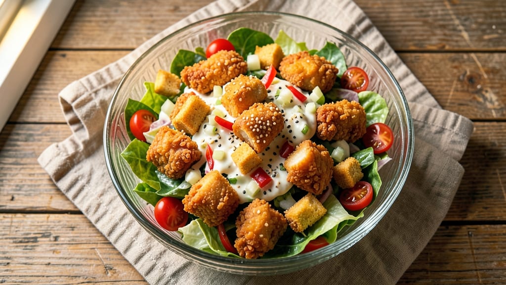 Applebee's Fried Chicken Salad Recipe: Crispy Bites Over Creamy Ranch Dressing