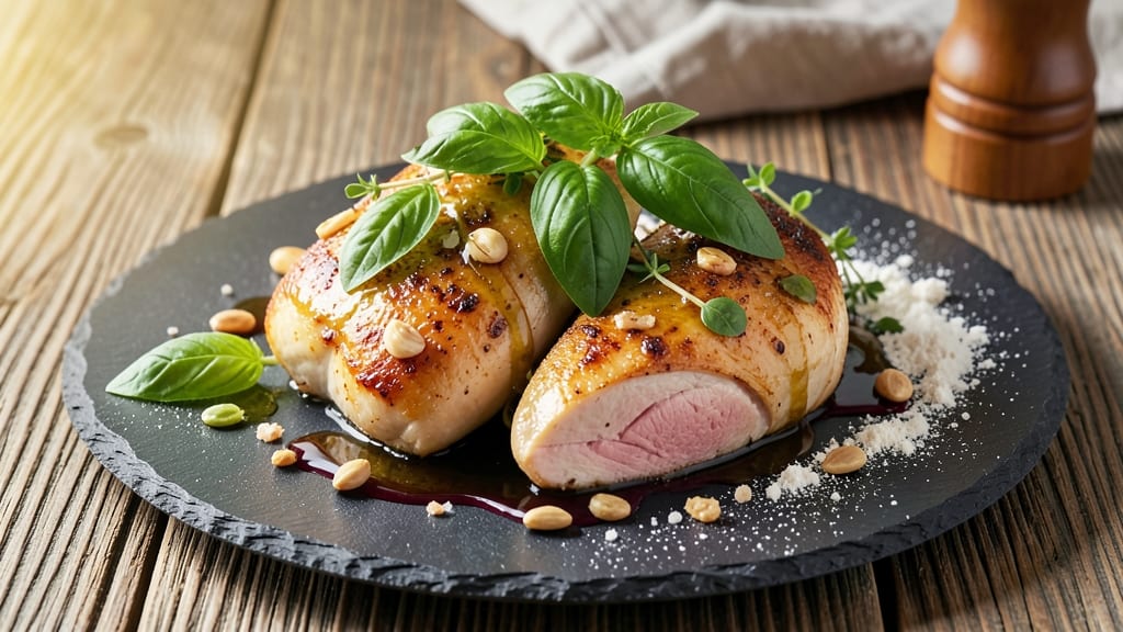Baked Chicken With Basil Recipe: Golden Herb Crust, Juicy Inside