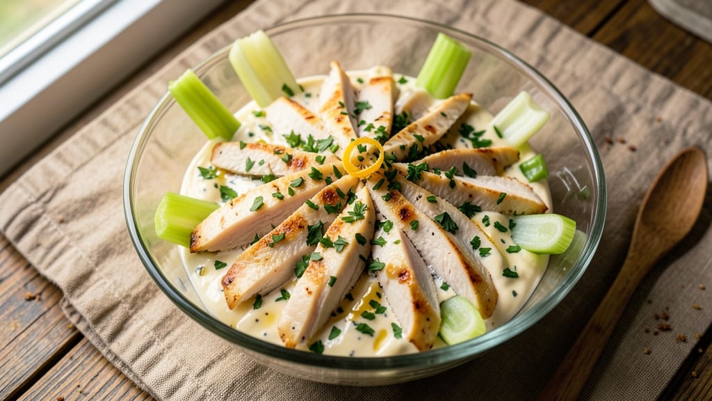 Bashas Chicken Salad Recipe: Buttery Herb Dressing and Crisp Celery Bites