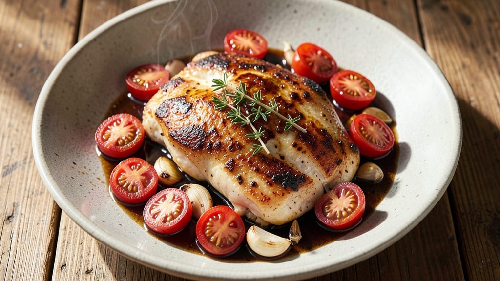 Balsamic Chicken With Cherry Tomatoes Recipe: Sweet-Tangy Glaze and Juicy Bites