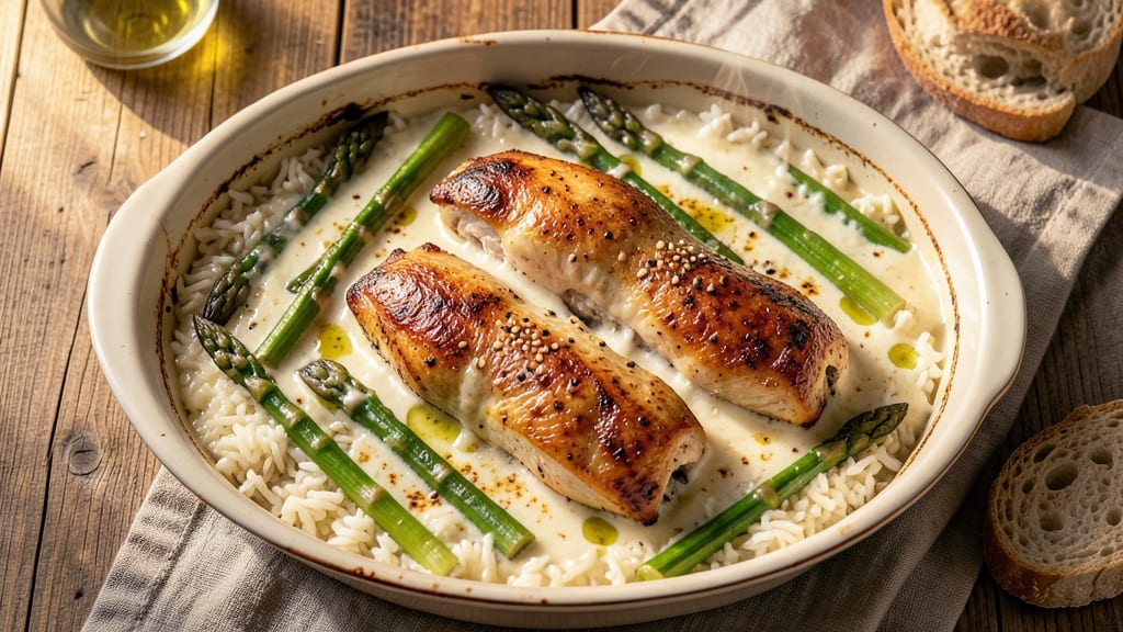 Asparagus Chicken and Rice Casserole Recipe: One-Pan Herb-Kissed Comfort