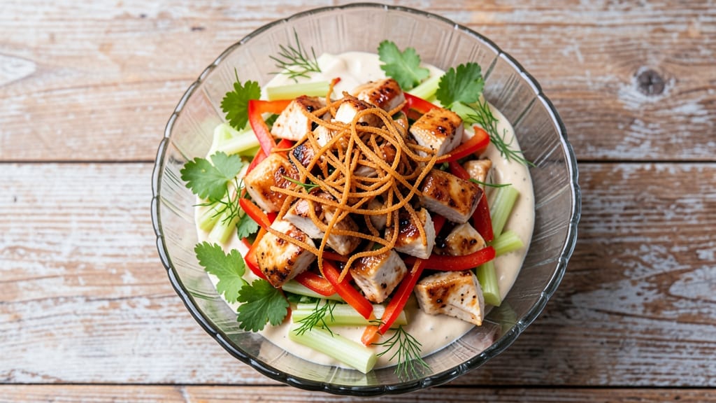 Barbeque Ranch Chicken Salad Cheesecake Factory Recipe: Cheesecake Factory's Crunchy Celery and Herb Packed Bites