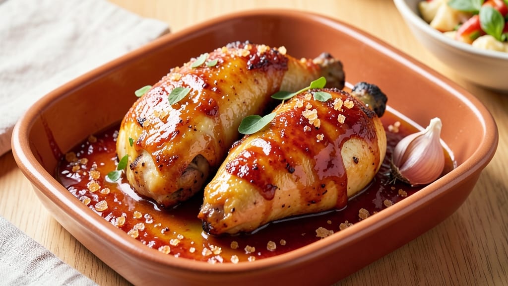 Baked Chicken With Mustard and Ketchup Recipe: Sweet-Tangy Glaze That Sticks to Every Bite