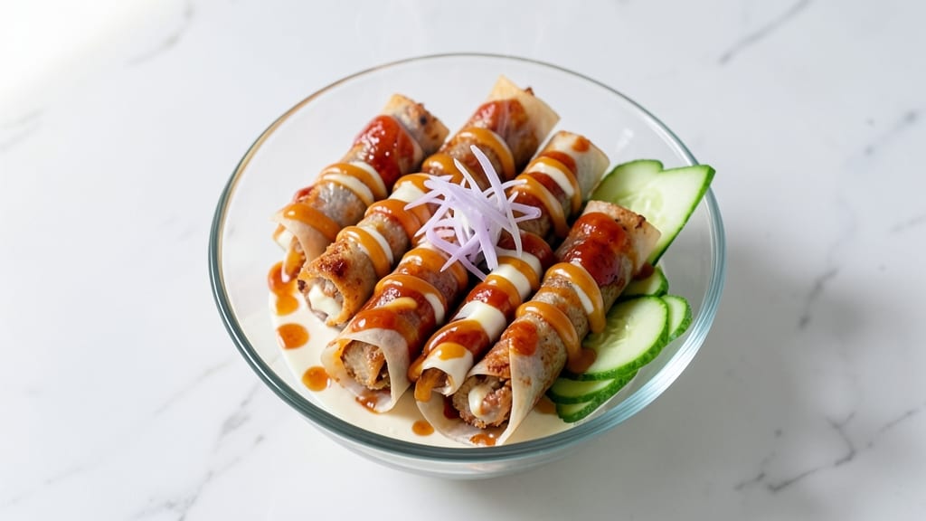 Bang Bang Chicken Rice Paper Rolls Recipe: Crispy Wraps Stuffed With Spicy Creamy Filling