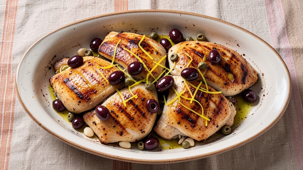 Baked Chicken With Olives Recipe: Mediterranean Crunch Meets Juicy Bites