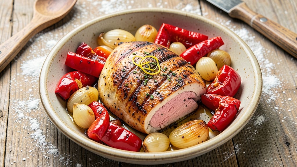 Baked Chicken Breast with Peppers and Onions Recipe: Sheet-Pan Harmony in 35 Minutes