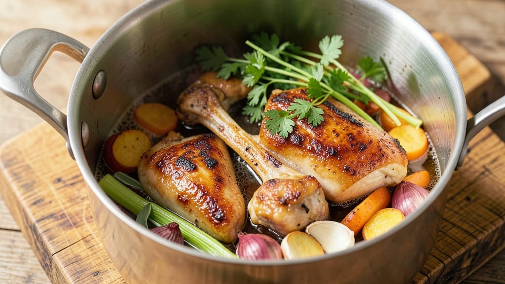Alton Brown's Chicken Stock Recipe: Deep Flavor Extraction in One Pot