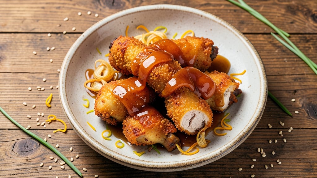 Baked Orange Chicken Drumsticks Recipe: Triple-Crusted Crunch With Citrus Zest