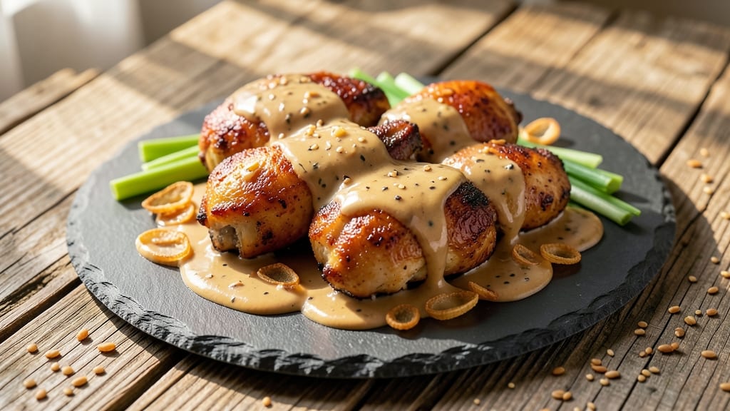 Baked Chicken With Peanut Sauce Recipe: Crispy Bites Drizzled With Nutty Richness