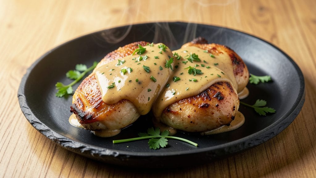 Campbell's Chicken À La King Recipe: Crispy Celery Crown Over Creamy Mushroom Bliss