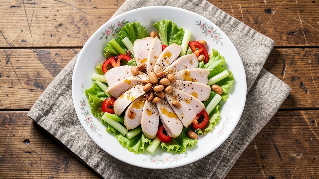 Barefoot Contessa's Chinese Chicken Salad Recipe: Crunchy Celery, Peanuts, and Tangy Sesame Dressing