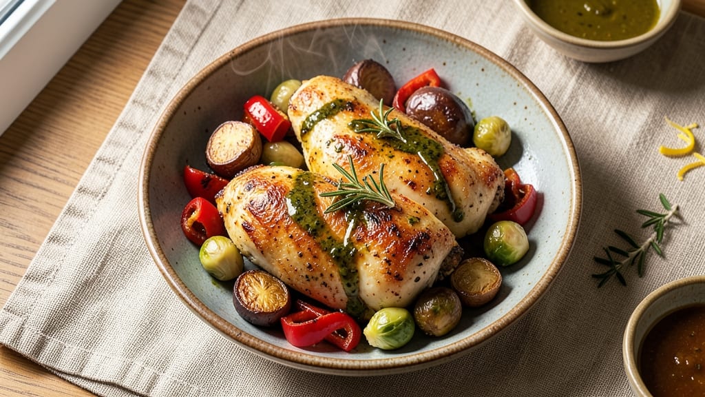 Baked Chicken Thighs and Veggies Recipe: Juicy Protein and Roasted Veggie Harmony