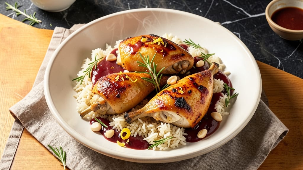 Baked Chicken Quarters and Rice Recipe: One-Pan Crispy Skin and Fluffy Grains