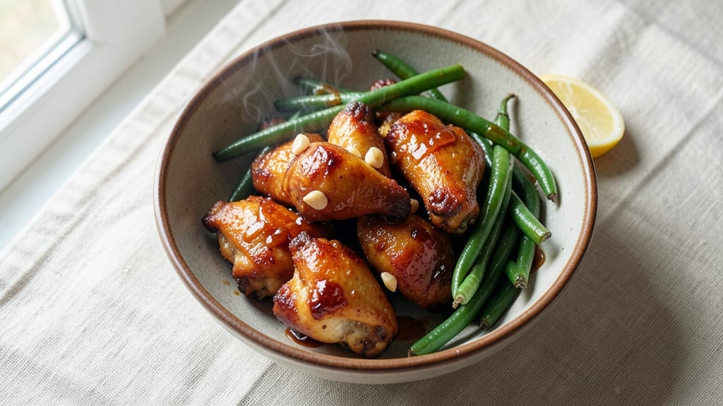 Gordon Ramsay's Chicken Wings and Green Beans Recipe: Crispy-Skinned Wings with Blistered Green Beans
