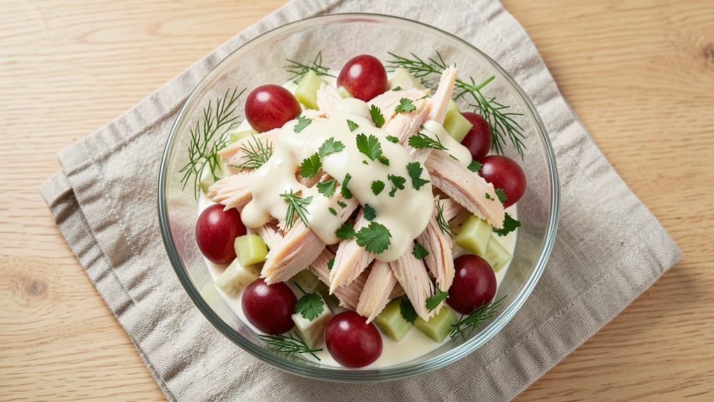 Simple Canned Chicken Salad Recipe: Crunchy Celery Crown Over Creamy Herb Bliss
